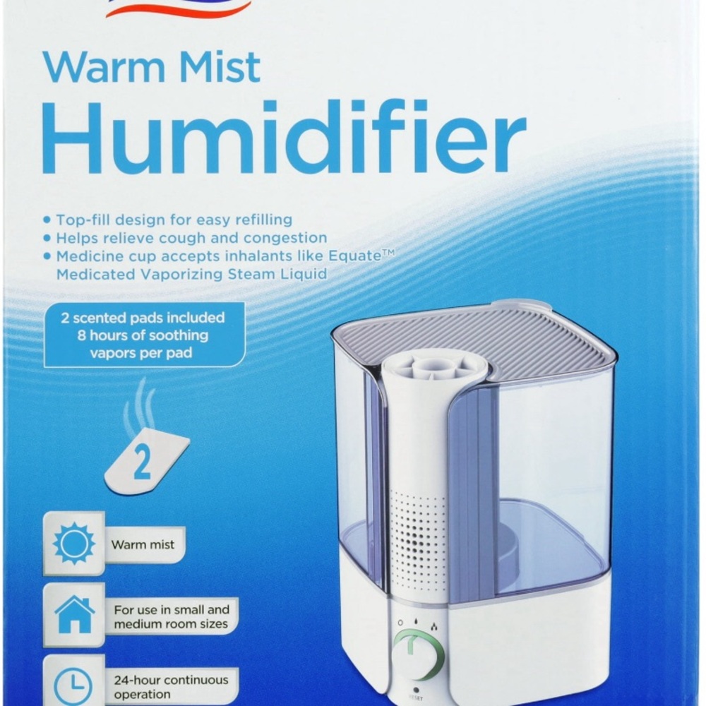 NEW- Equate Warm Mist Humidifier